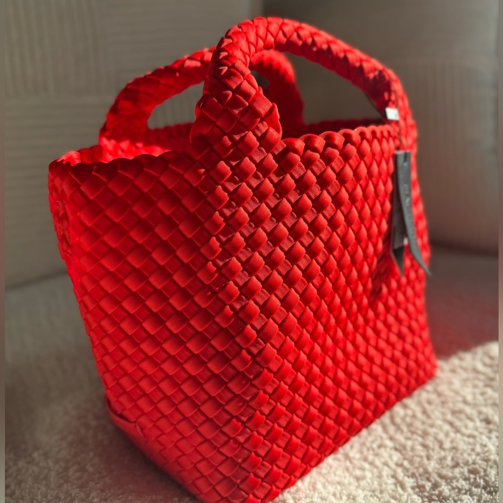 NWT Naghedi St. Barths Small Tote - Vermillion Red Orange